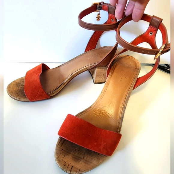 Coach Leather and Suede Block Heels - Picture 2 of 5
